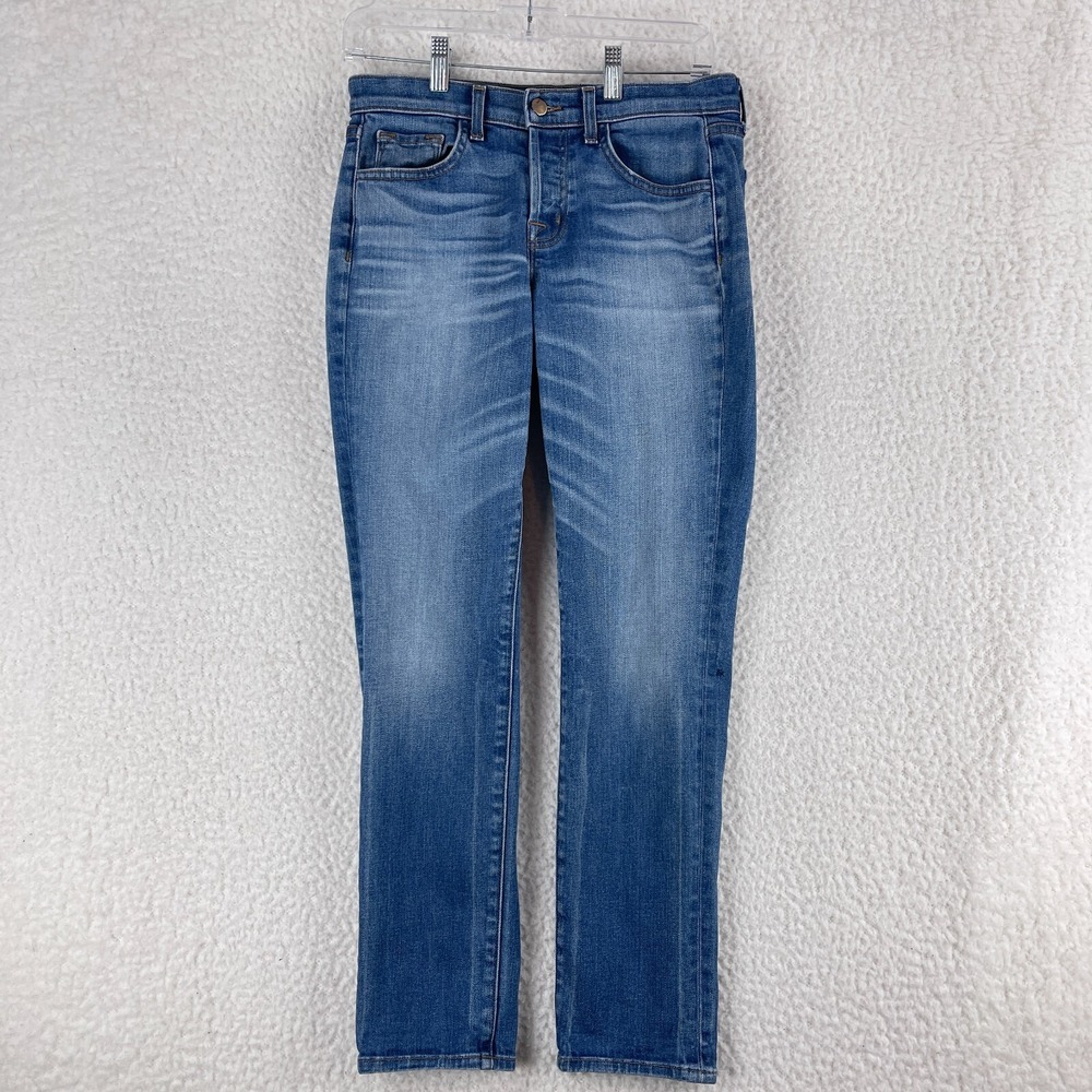 J Brand Blue Denim Caitland Skinny Leg‎ Jeans Womens Mid-Rise Casual Size 26